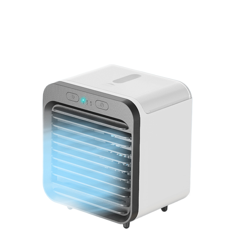 Water-cooled fan spray mini household air cooler for humidification and cooling