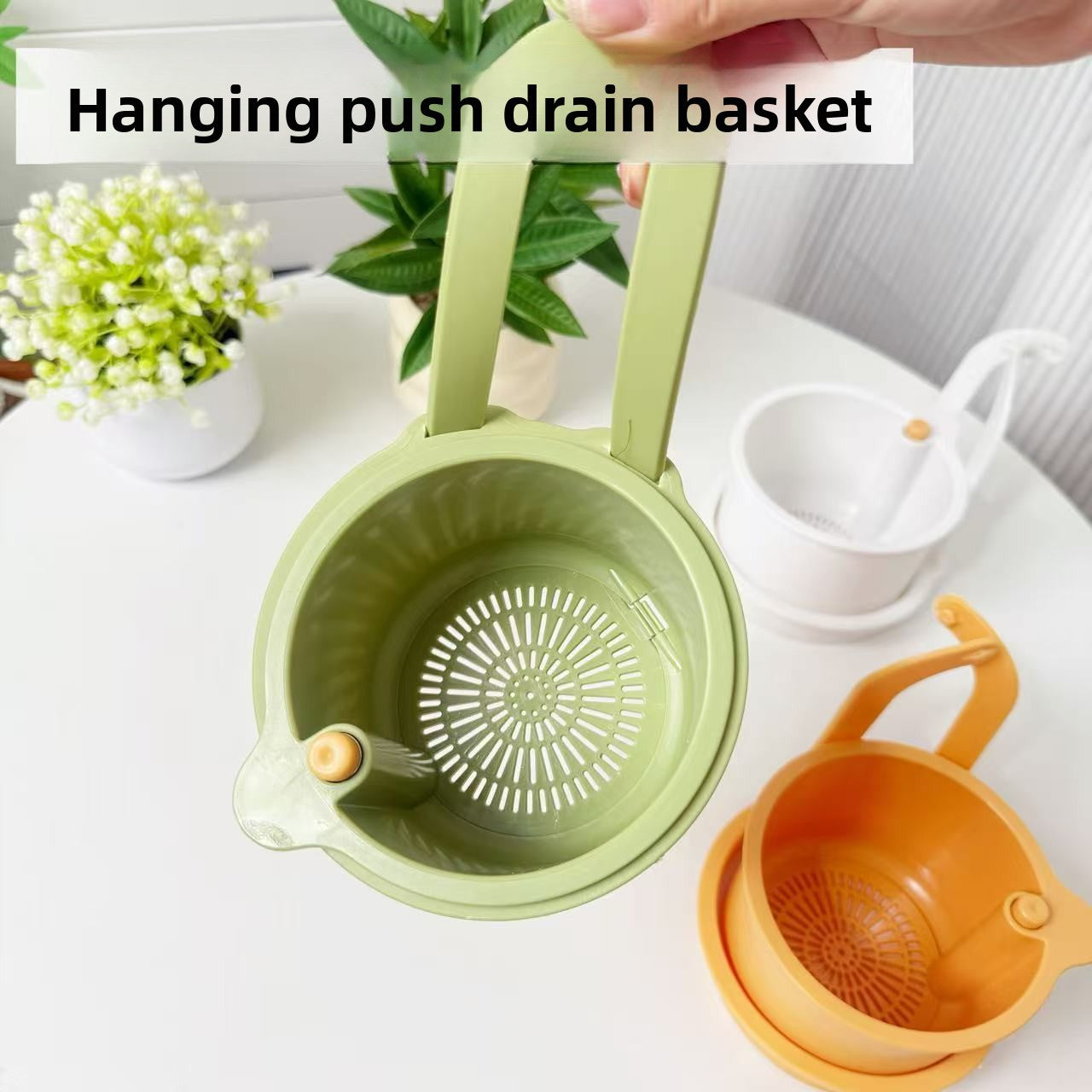 Kitchen sink draining hanging bag