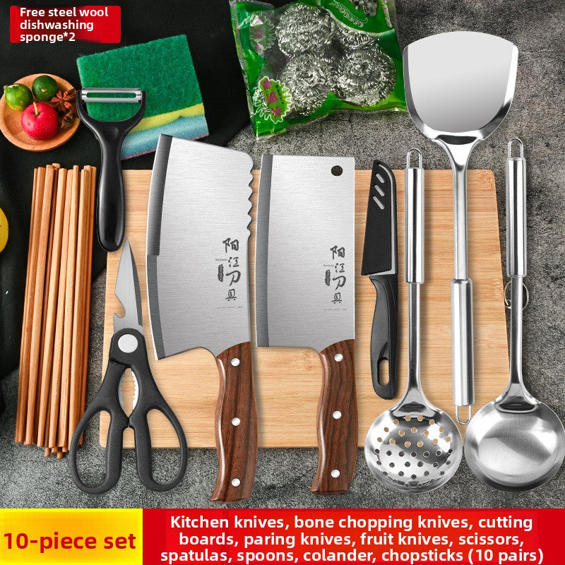 Kitchen knife set and kitchenware combination