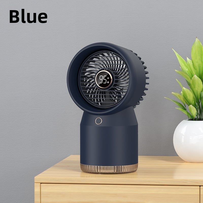 Water-cooled fan spray mini household air cooler for humidification and cooling
