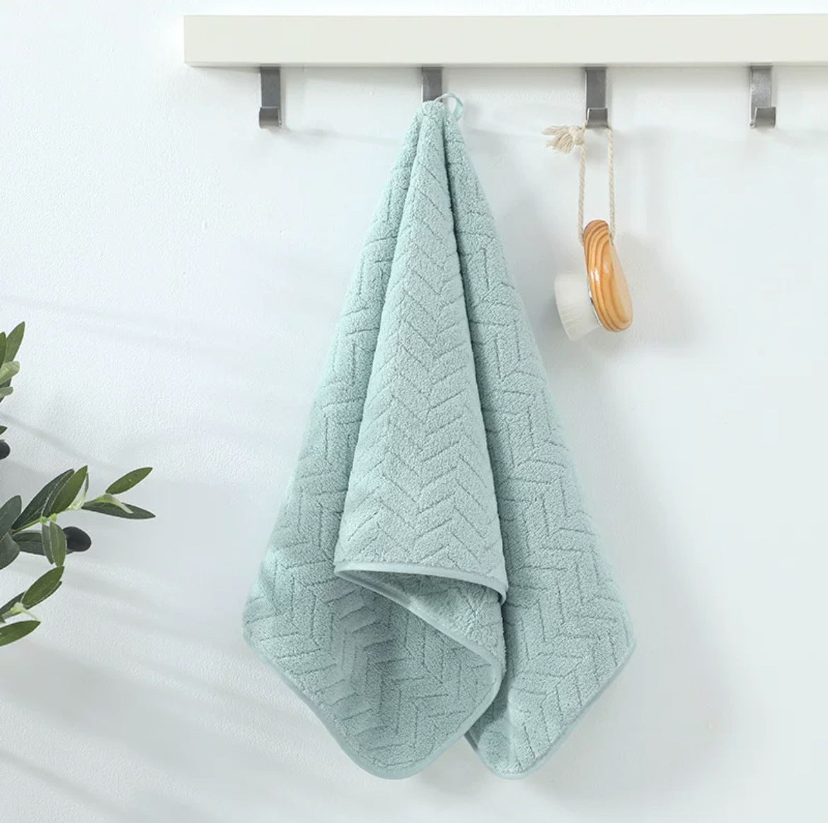 Soft Coral Fleece Towel and Bath Towel Set