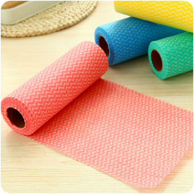 Korean-Style Non-Woven Disposable Dish Cloth ? Wave Pattern (50 Pieces)
