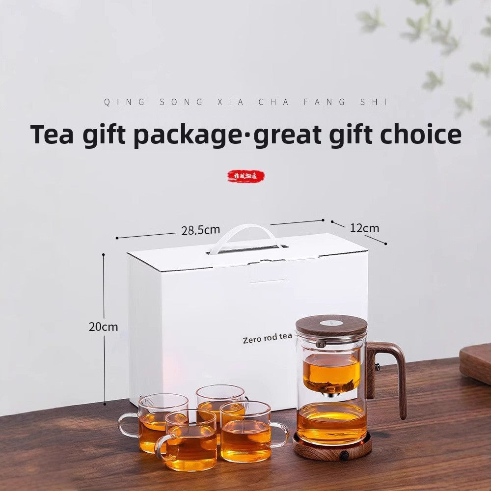 Faucet-type tea kettle with separate water and tea flow