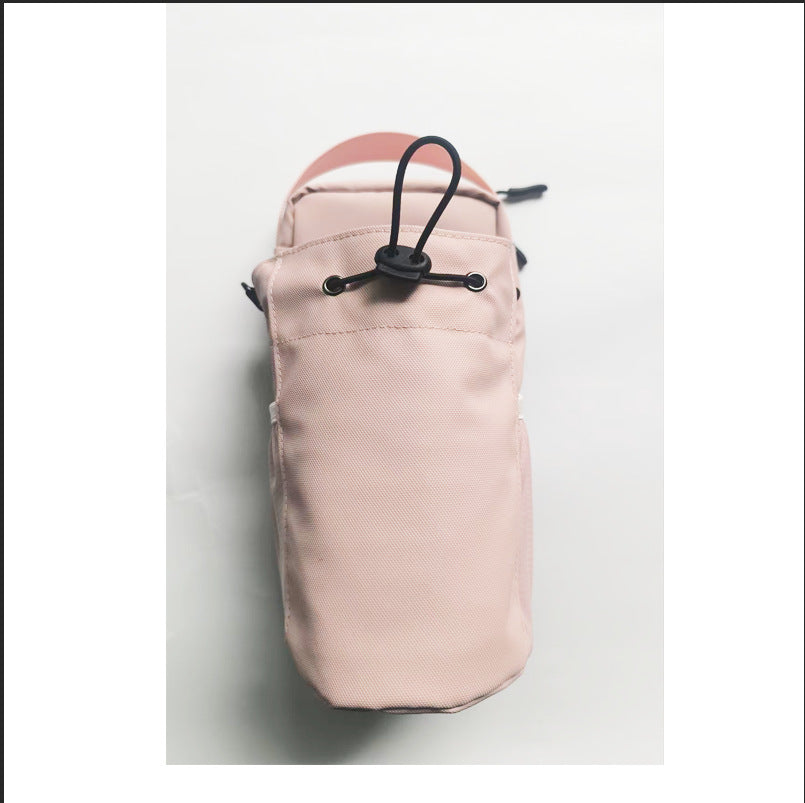 Portable crossbody bag with water cup bags