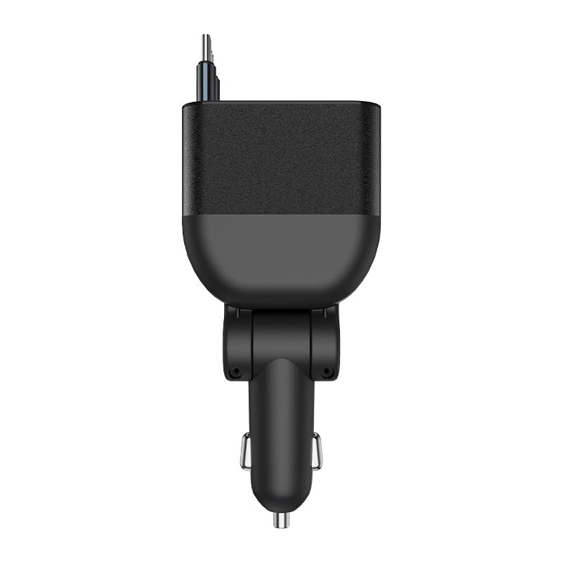 100W Super Fast Car Charger with Retractable Cable