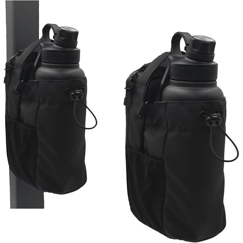 Portable crossbody bag with water cup bags