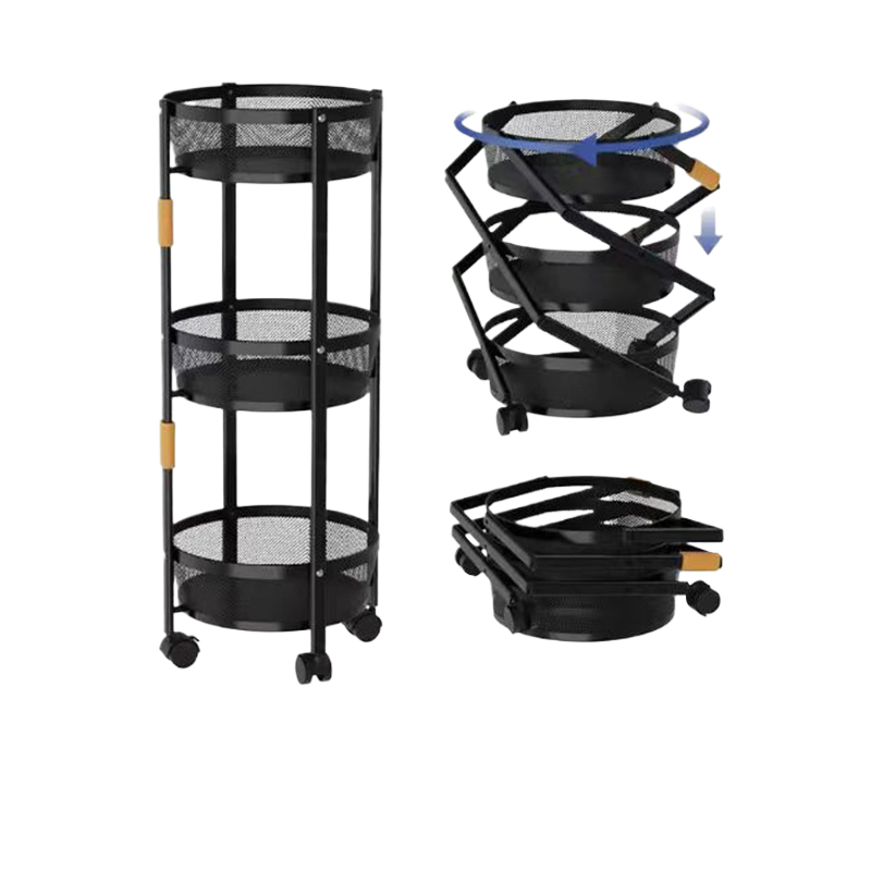 Rotatable kitchen storage rack