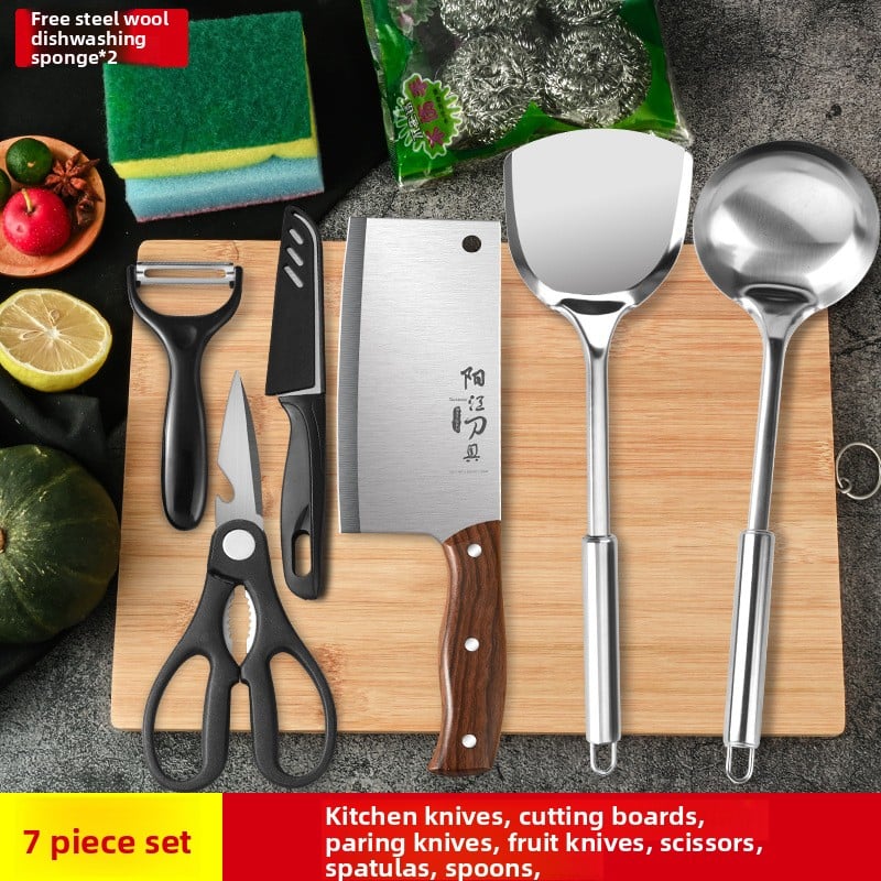 Kitchen knife set and kitchenware combination