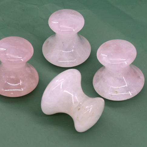 Pink Crystal Massage Roller and Scraper Set for Relaxation