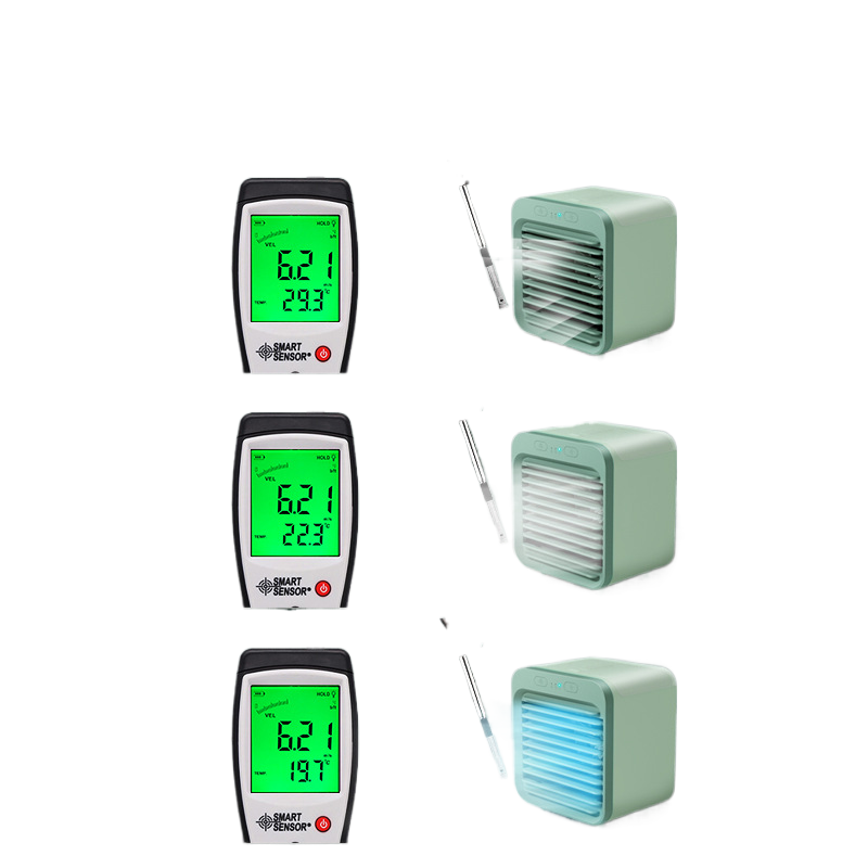 Water-cooled fan spray mini household air cooler for humidification and cooling