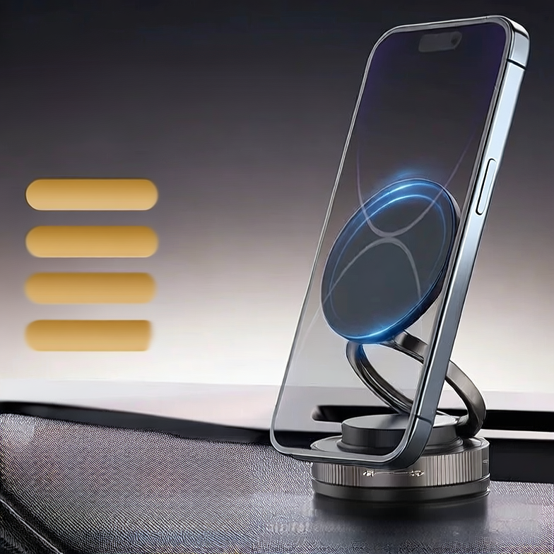 Vacuum Suction: Uses a suction cup for stable placement on the dashboard