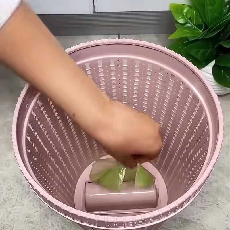 Creative self-pumping bag trash can