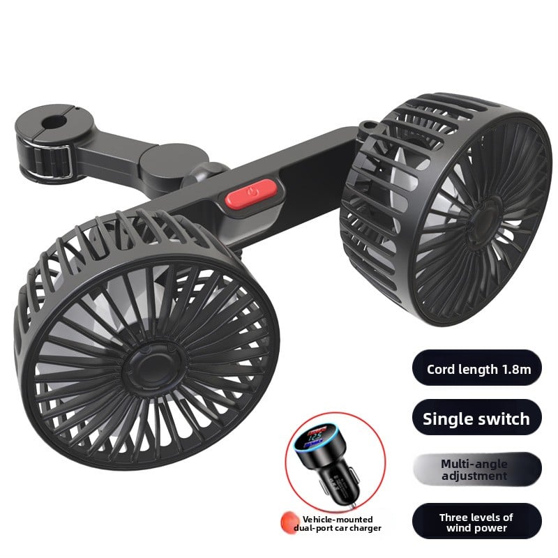 Car rear seat fan