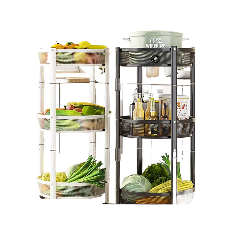 Rotatable kitchen storage rack
