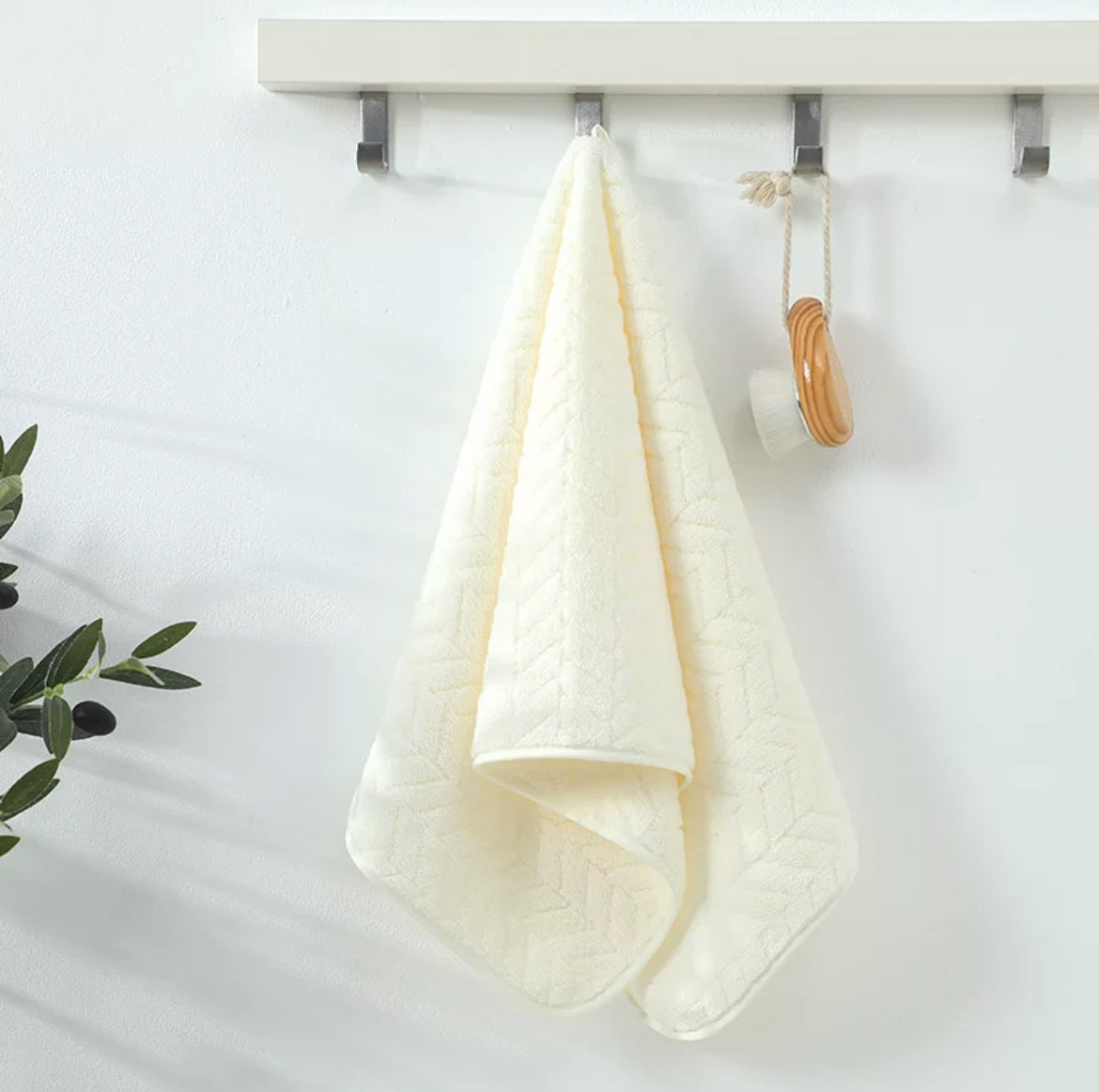Soft Coral Fleece Towel and Bath Towel Set