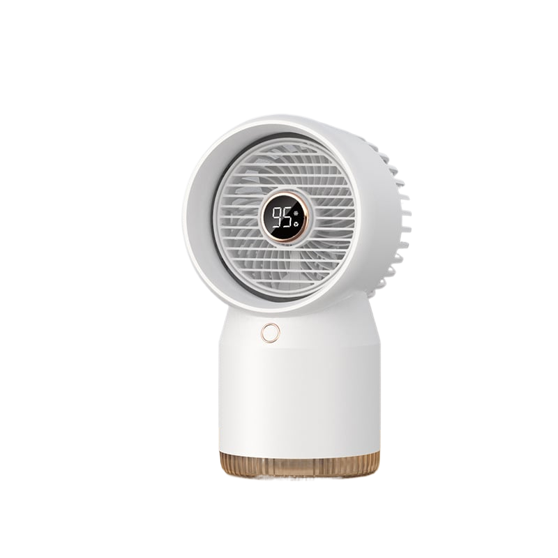 Water-cooled fan spray mini household air cooler for humidification and cooling