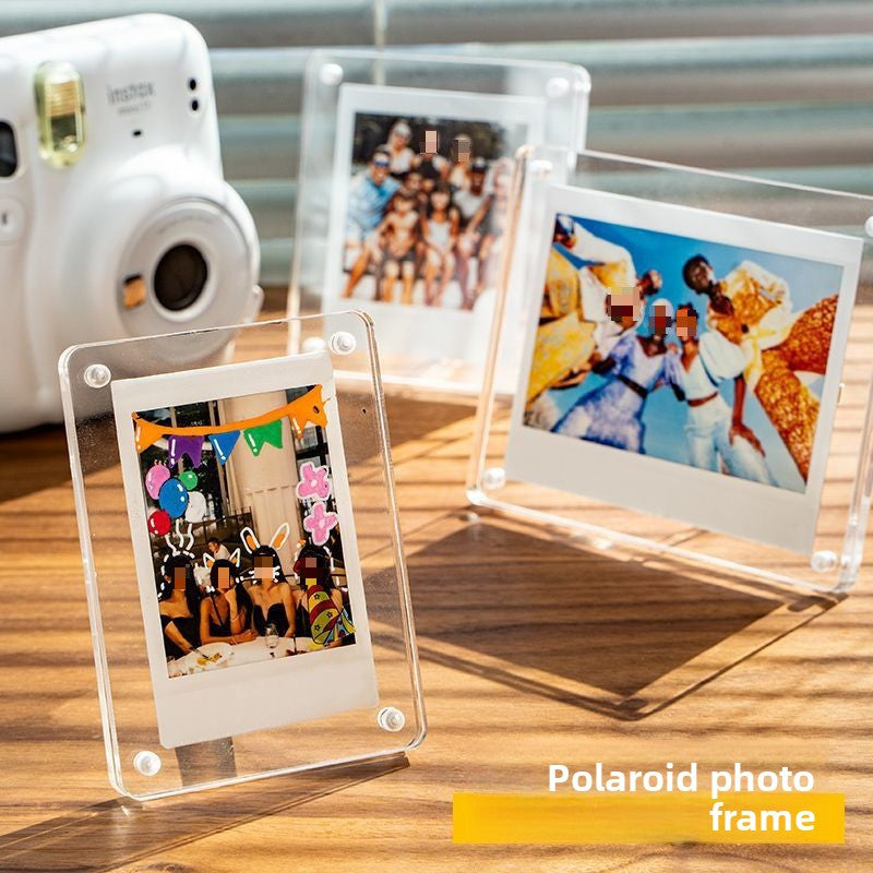 Small Card Storage Frame Photo Frame Magnetic Transparent Display