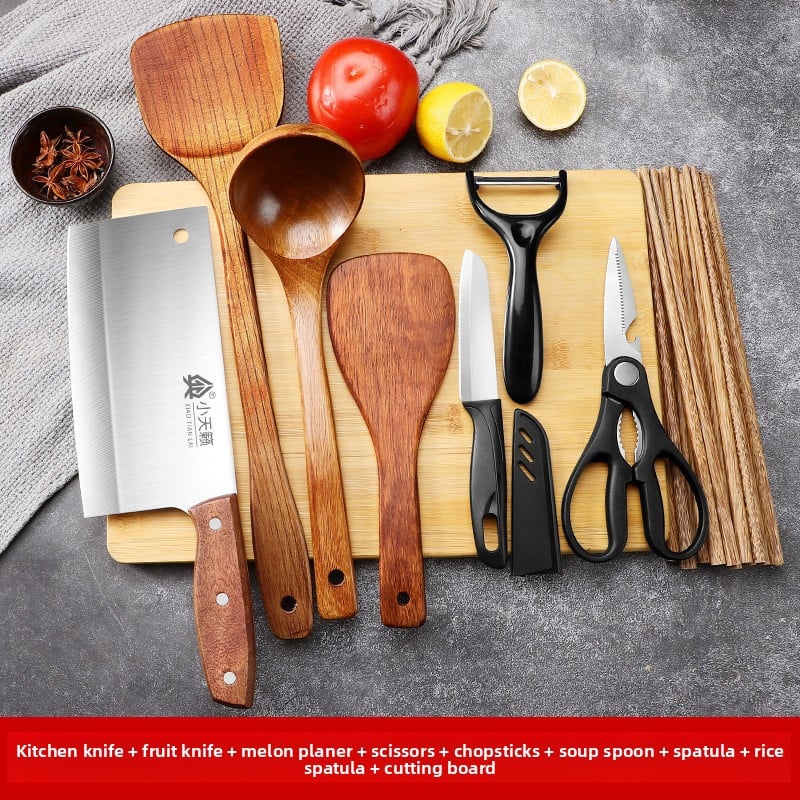 Kitchen knife set and kitchenware combination
