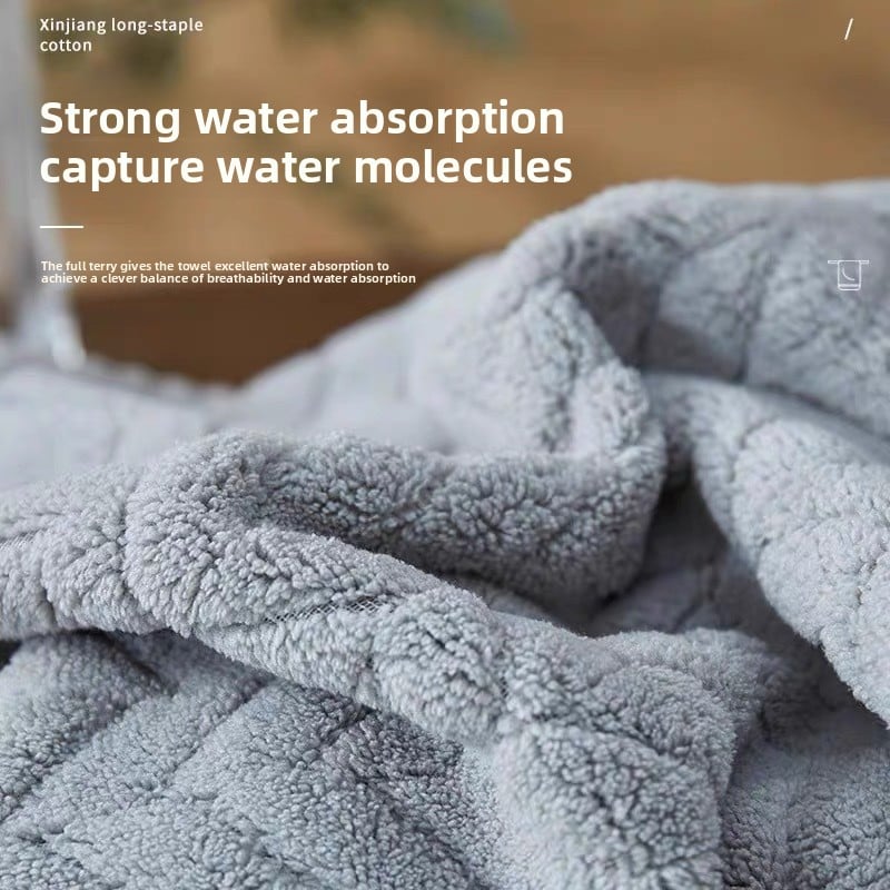 Soft Coral Fleece Towel and Bath Towel Set