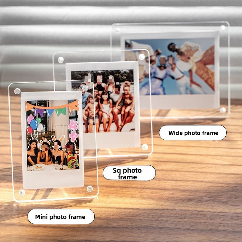 Small Card Storage Frame Photo Frame Magnetic Transparent Display