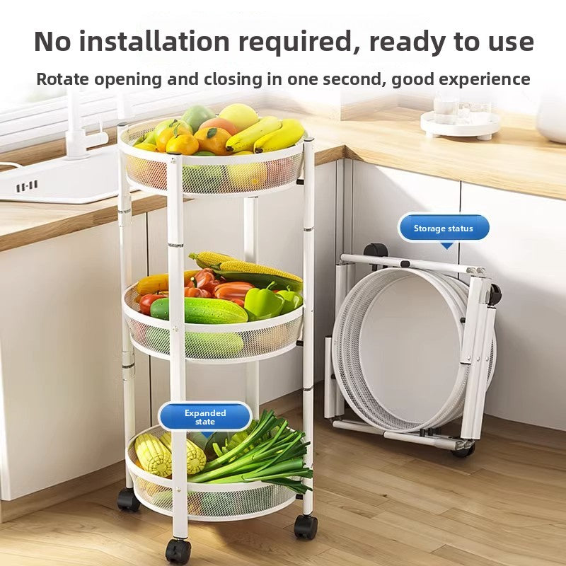 Rotatable kitchen storage rack