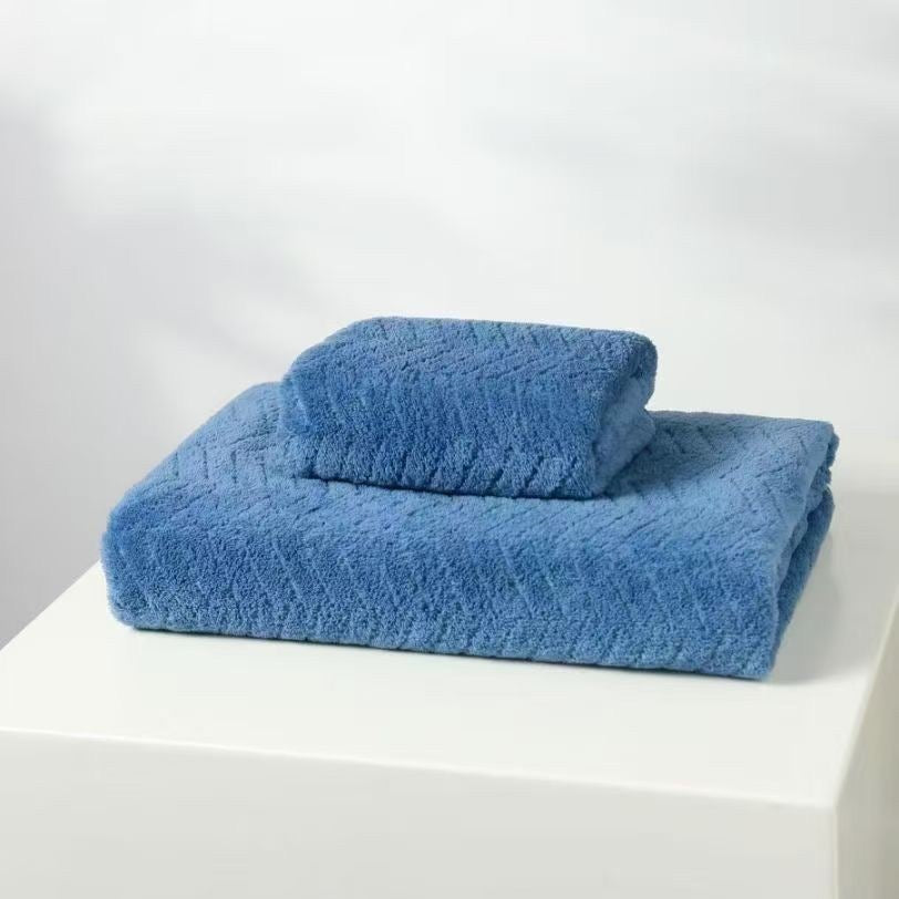 Soft Coral Fleece Towel and Bath Towel Set