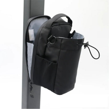 Portable crossbody bag with water cup bags