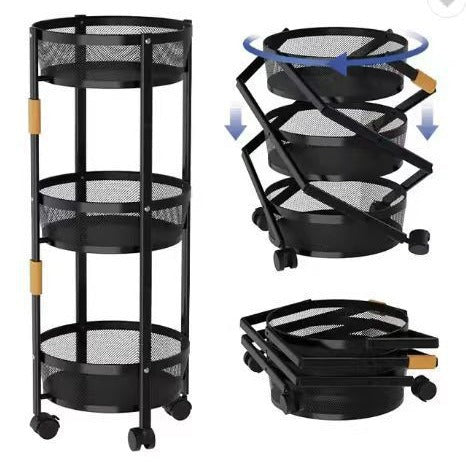 Rotatable kitchen storage rack