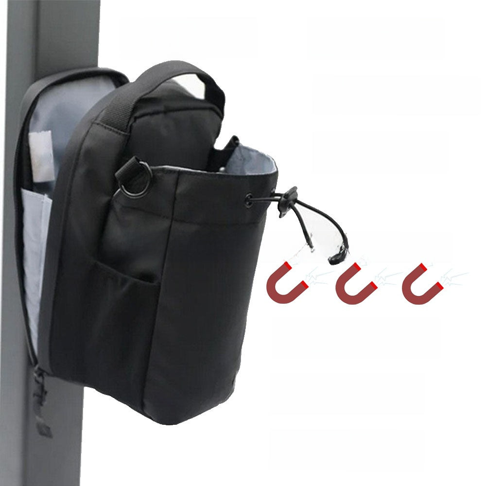Portable crossbody bag with water cup bags