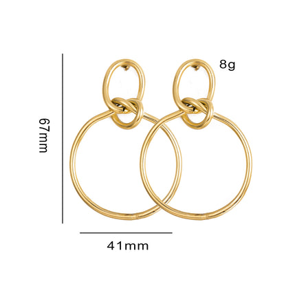 Twisted knot ring earrings