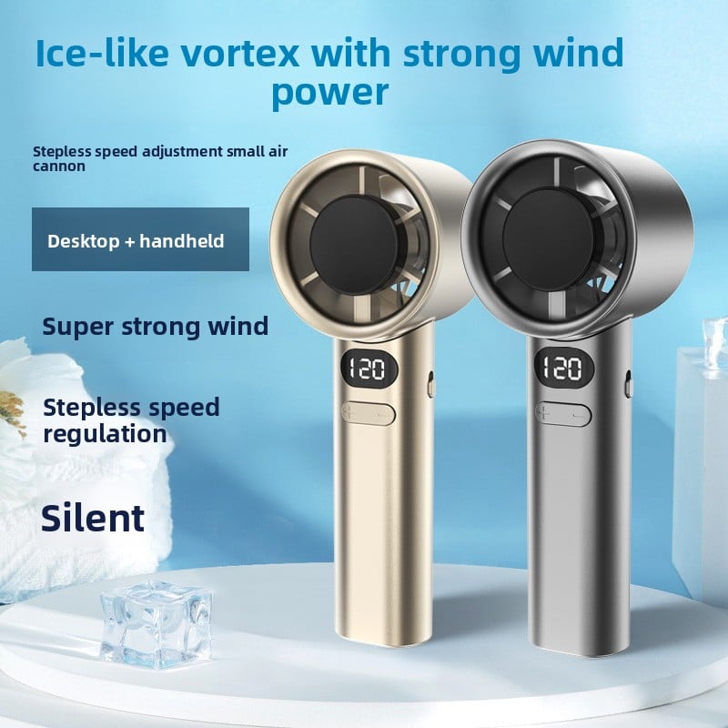 Pocket handheld fan portable outdoor mini handheld turbo fan USB rechargeable leadless desktop fan