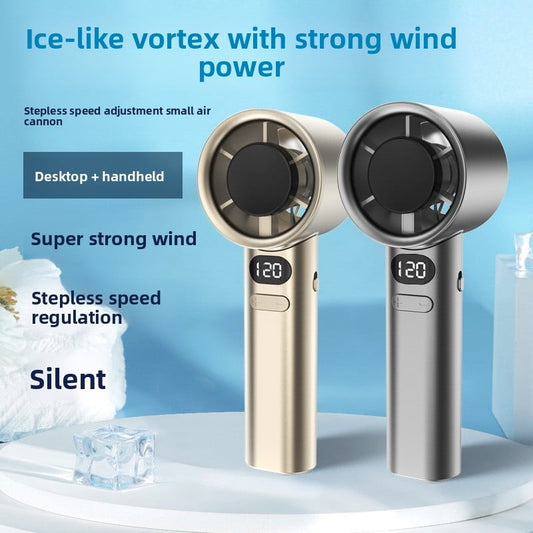Pocket handheld fan portable outdoor mini handheld turbo fan USB rechargeable leadless desktop fan