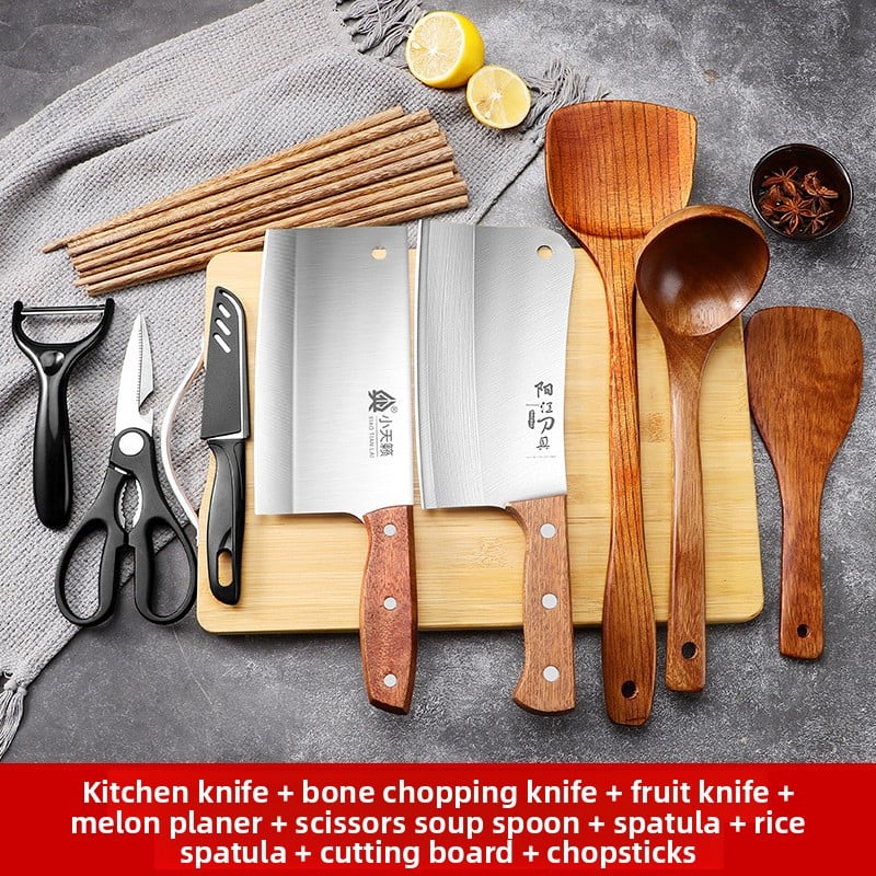 Kitchen knife set and kitchenware combination