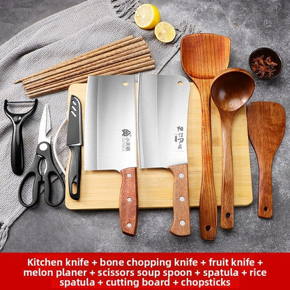 Kitchen knife set and kitchenware combination