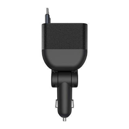 100W Super Fast Car Charger with Retractable Cable