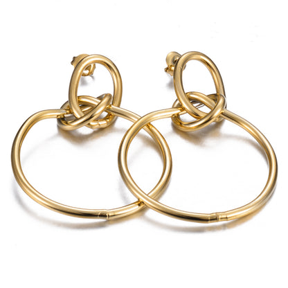Twisted knot ring earrings