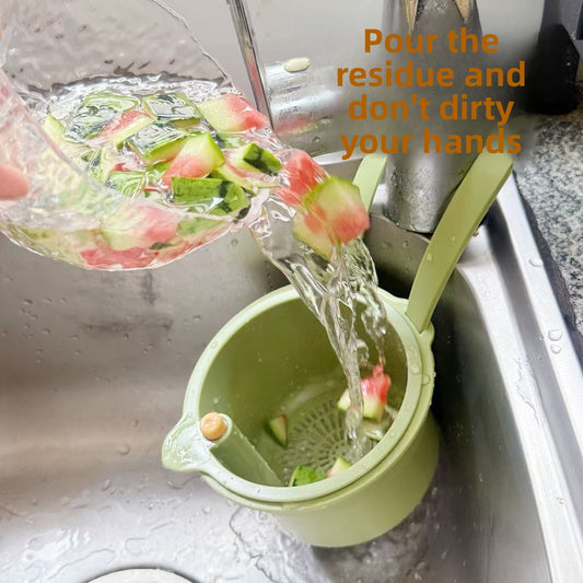 Kitchen sink draining hanging bag