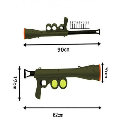 Pet Dog Tennis Launcher Toss Ball Thrower Training Supplies Educational Pet Training Interactive Toy Gun