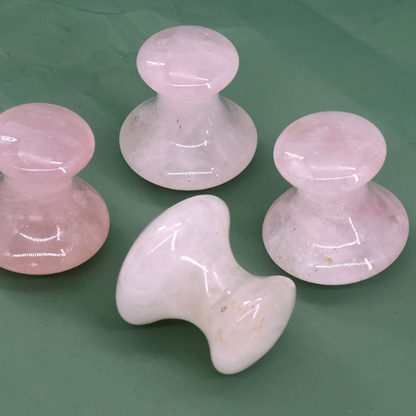 Pink Crystal Massage Roller and Scraper Set for Relaxation