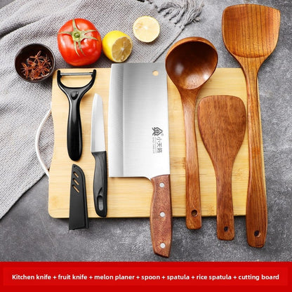 Kitchen knife set and kitchenware combination