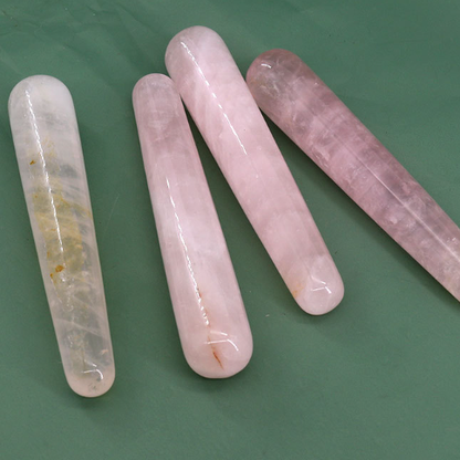 Pink Crystal Massage Roller and Scraper Set for Relaxation