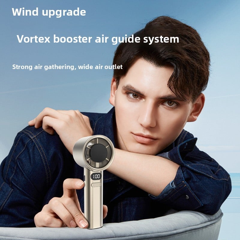 Pocket handheld fan portable outdoor mini handheld turbo fan USB rechargeable leadless desktop fan