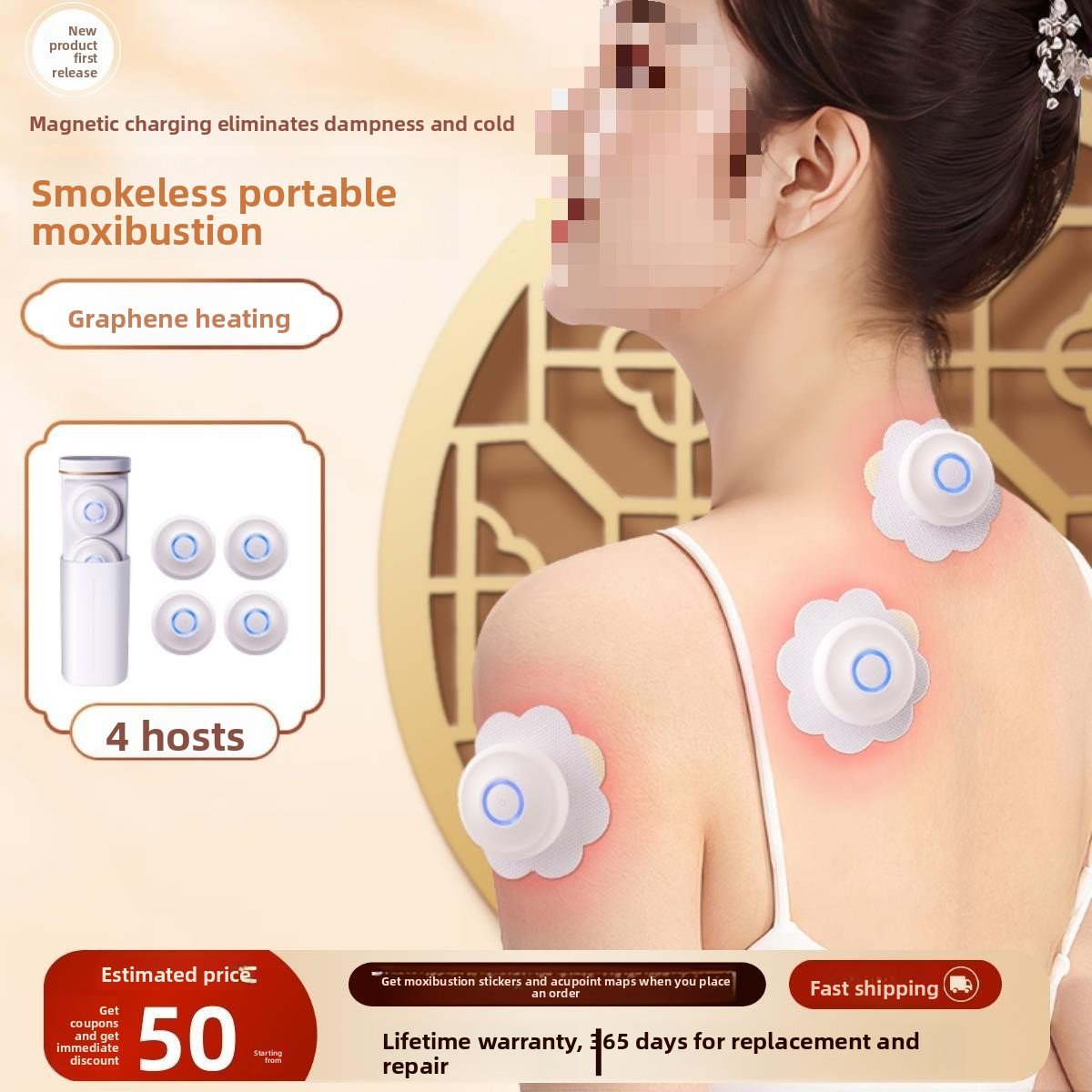 Neck and back moxibustion fumigation instrument