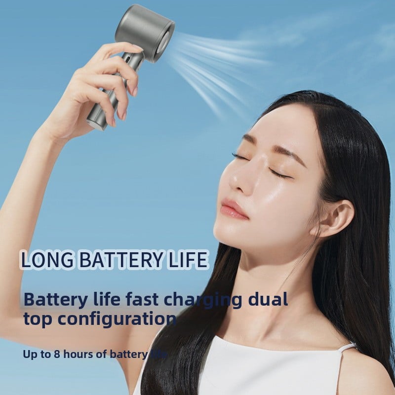 Pocket handheld fan portable outdoor mini handheld turbo fan USB rechargeable leadless desktop fan
