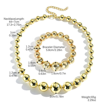 Cross-border New Necklace Hip-hop Amazon European and American Explosions CCB Bracelet Necklace Combination suit Hip-hop Necklace