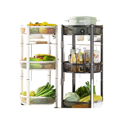 Rotatable kitchen storage rack