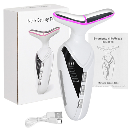 Neck massager, seven-color skin rejuvenation device, beauty device