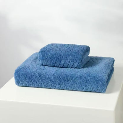 Soft Coral Fleece Towel and Bath Towel Set